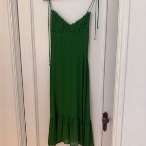 Reformation Green Spaghetti Strap Dress - size 0